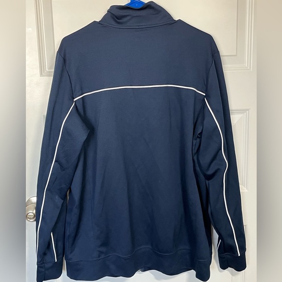 Nike Dri Fit Track Jacket Navy Blue Running Athletic Full Zip Large Mens - Picture 3 of 5